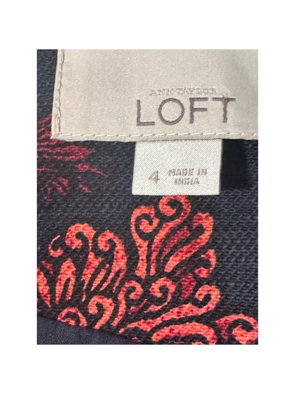 LOFT Primevira Strawberry Embroidered Fringe Open Black Red jacket size 4 - Picture 13 of 16